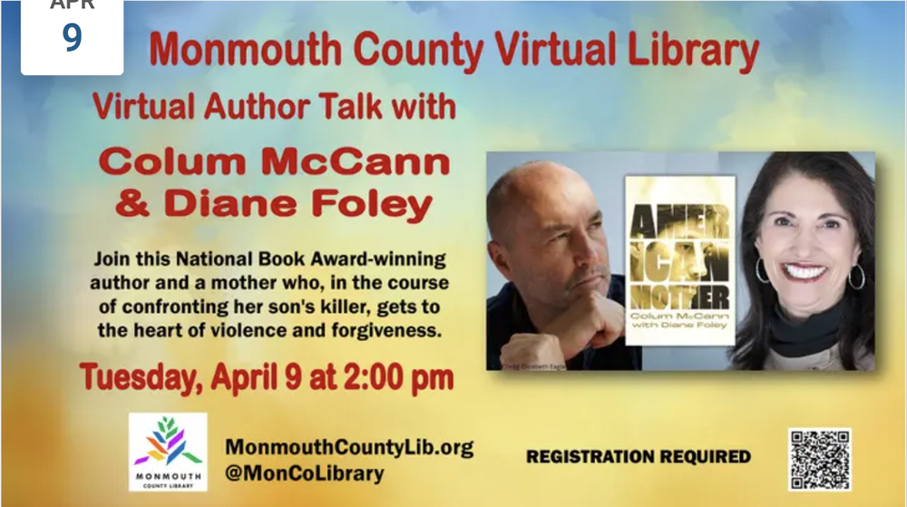 Virtual Author Talk With Colum McCann And Diane Foley