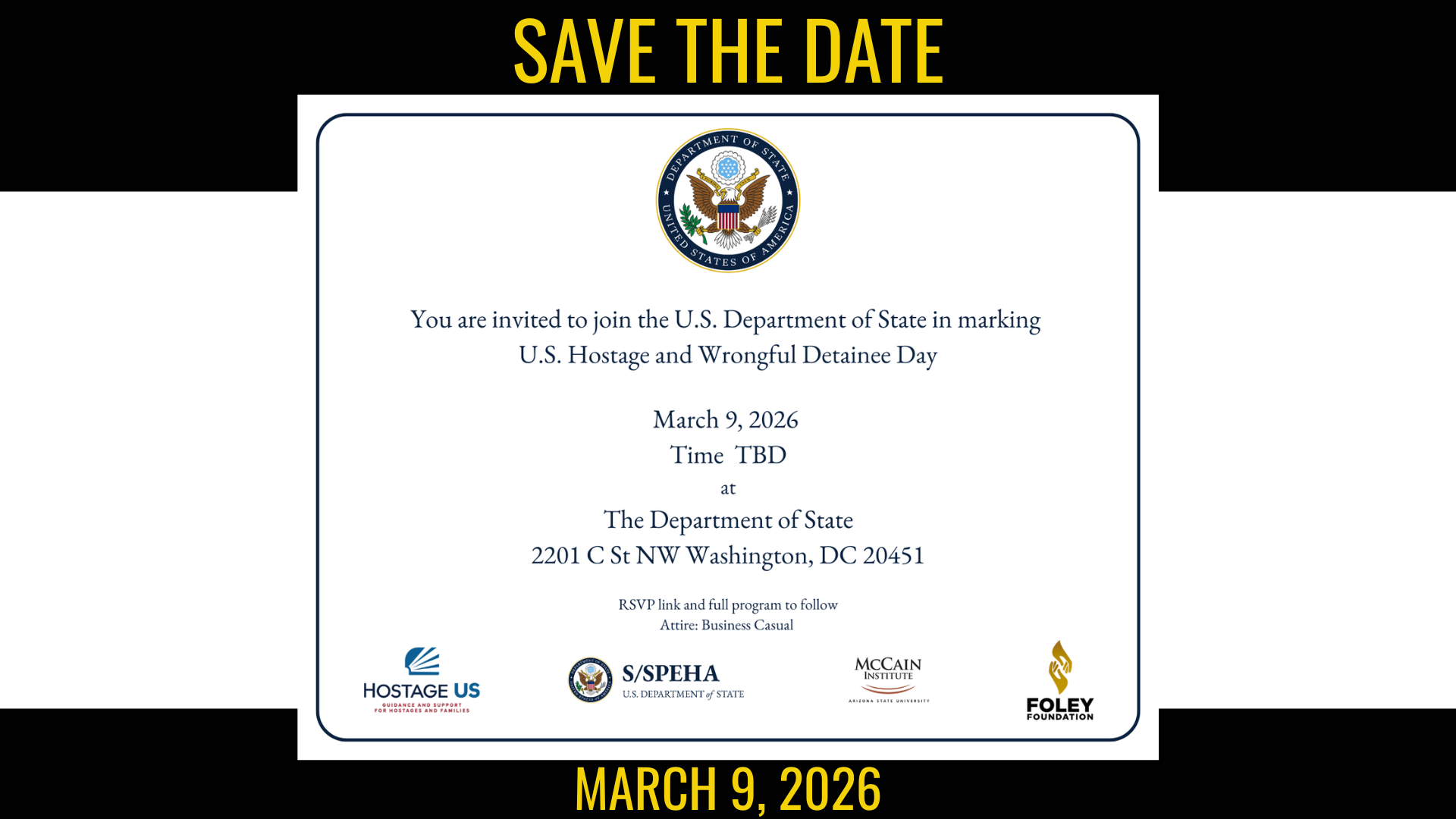 U.S. HOSTAGE AND WRONGFUL DETAINEE DAY OBSERVANCE